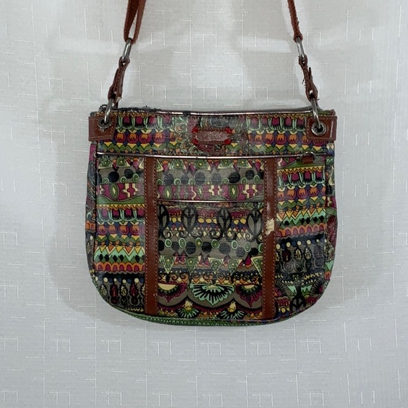 Sakoots Waxed Canvas Peace Crossbody Bag - Picture 4 of 16